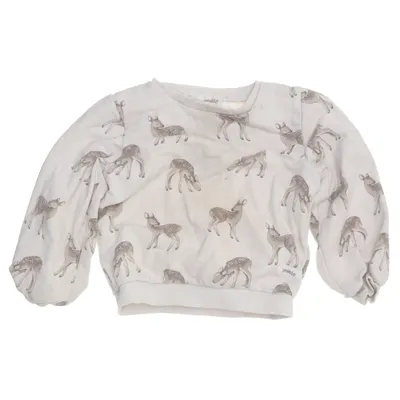 Sweatshirt (Beige, Meerkleurig) van Newbie by KappAhl Katoen, Elastaan