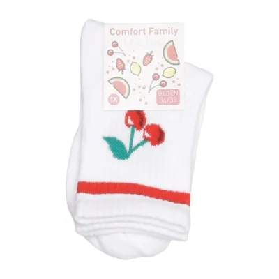 Chaussettes (Blanc, Multicolore) de Comfort Family Coton, Élasthane, Polyamide, Polyester