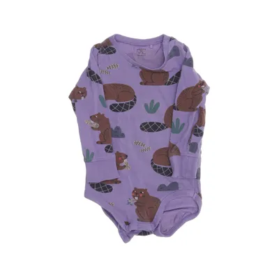 Romper (Lila, Bruin) van Lindex Baby Katoen, Elastaan