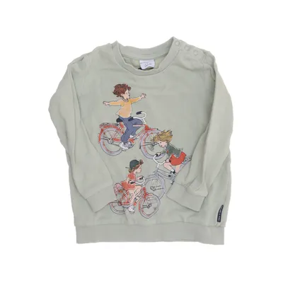 Sweatshirt (Green) from Polarn O. Pyret Organic cotton