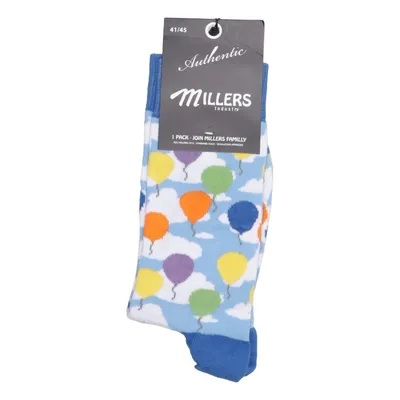 Sokken (Blauw, Meerkleurig) van Millers Industry Katoen, Elastaan, Polyamide