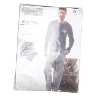 Pyjama (Blauw, Grijs, Meerkleurig) van Livergy Katoen