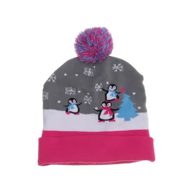 Pompon muts (Roze, Grijs, Wit) van Rusta Acryl