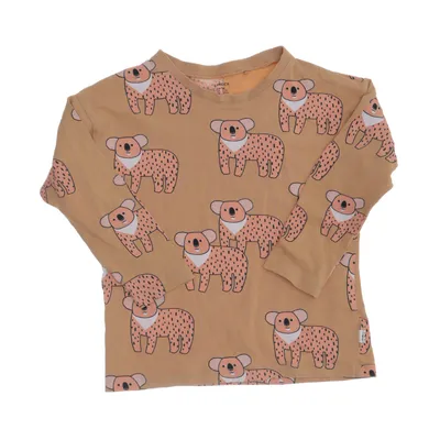 Långärmad t-shirt (Brun) från Lindex Bomull, Elastan