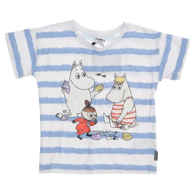 T-shirt (Vit, Blå, Flerfärgad) från Moomin by Lindex Bomull