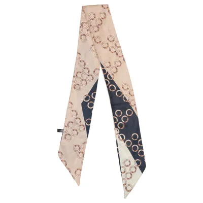 Cache-col (Beige, Noir) Soie, Viscose