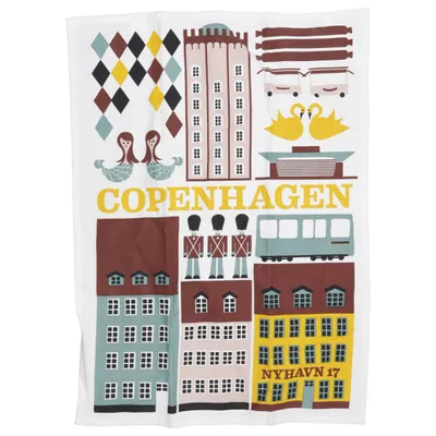 Kökshandduk (Vit, Flerfärgad) från Ferm Living Ekologisk bomull