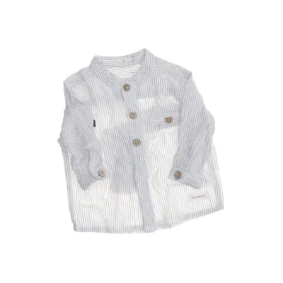 Shirt (Wit, Blauw) van Newbie by KappAhl Organisch katoen, Linnen