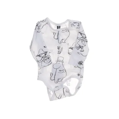 Body (Vit, Svart) från Moomin Valley Ekologisk bomull, Elastan