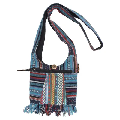 Sac à bandoulière (Bleu, Multicolore) de Guru Coton