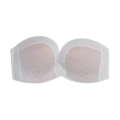 Bandeau-bh (Vit, Beige) från Wonderbra Elastan, Polyamid, Polyester