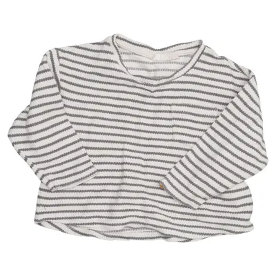 Lange mouwen shirt (Wit, Grijs) van Lil' Atelier Organisch katoen, Gerecycled katoen