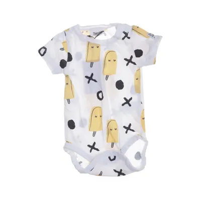 Romper (Wit, Meerkleurig) van Kaxs by KappAhl Katoen, Elastaan