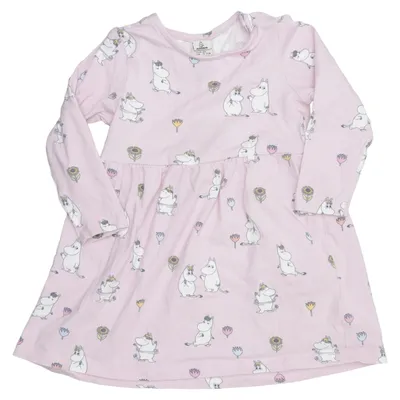 Klänning (Rosa, Flerfärgad) från Moomin by Lindex Bomull, Elastan