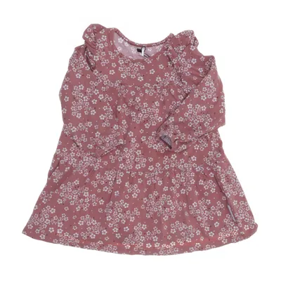 Klänning (Rosa, Flerfärgad) från Polarn O. Pyret Elastan, Ekologisk bomull