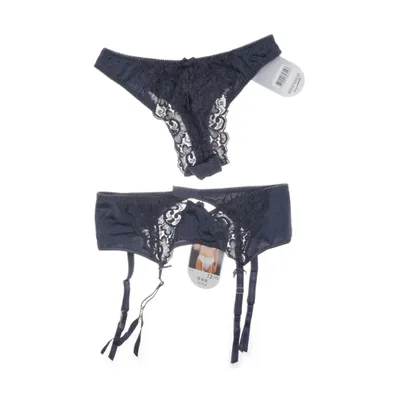 Ondergoed set (Blauw) van Miss Helen Elastaan, Polyamide