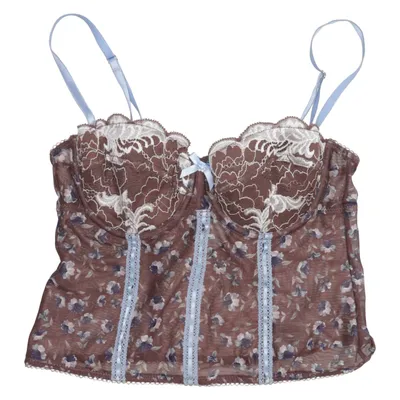Bustier (Brown, Blue, Multicolored) from Out from Under Cotton, Elastane, Polyamide, Polyester