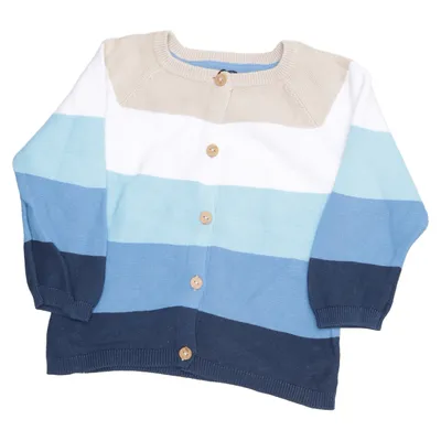 Cardigan (Blauw, Wit, Beige) van Ergee Katoen