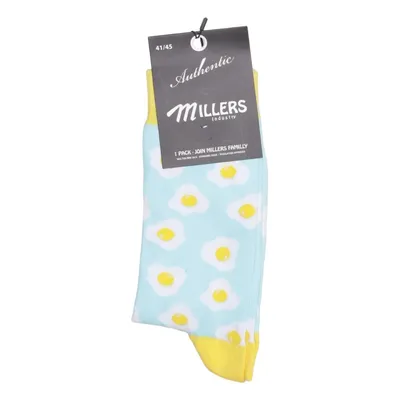 Chaussettes (Bleu, Jaune, Blanc) de Millers Industry Coton, Élasthane, Polyamide