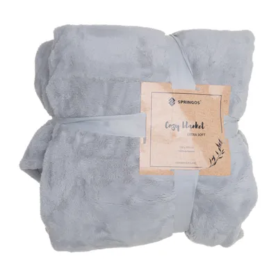 Blanket (Gray) from Springos Polyester