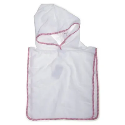 Badcape (Vit, Rosa) från IA BON Bomull