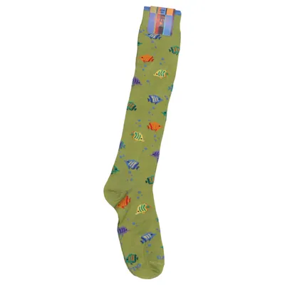 Chaussettes hautes (Vert, Multicolore) de Gallo Coton, Élasthane, Polyamide