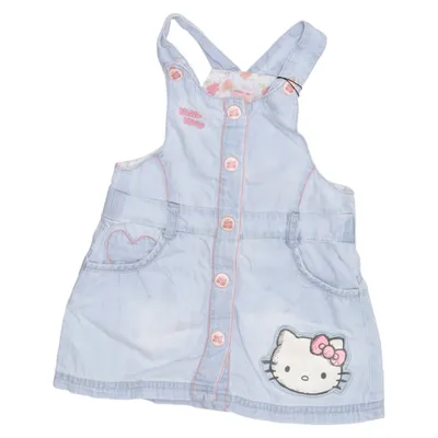Dungaree dress (Blue) from Hello Kitty Cotton