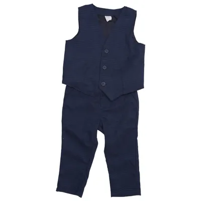Gilet de costume (Bleu) de H&M Élasthane, Polyester, Viscose