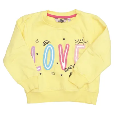 Sweatshirt (Jaune, Multicolore) de MIX Coton, Polyester