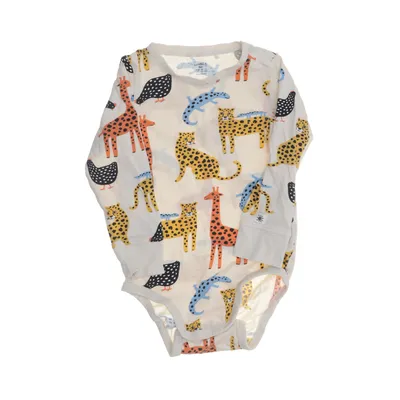 Romper (Beige, Meerkleurig) van Lindex Baby Katoen, Elastaan