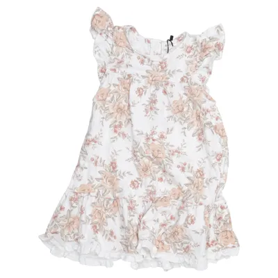 Dress (White, Pink, Multicolored) from Newbie by KappAhl Cotton