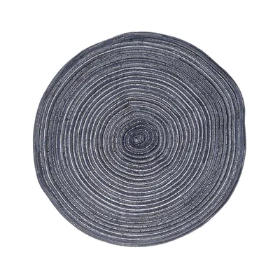 Vävd matta (Blå, Vit, Svart)