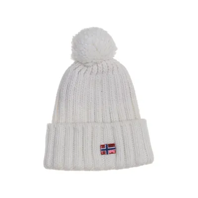 Bobble hat (White) from Napapijri Acrylic, Wool