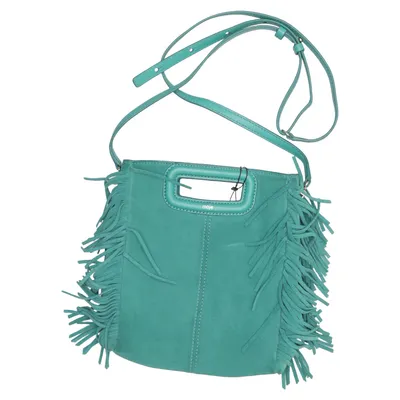 Sac à bandoulière (Vert) de Maje Coton, Cuir