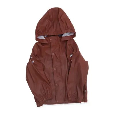 Rain jacket (Brown) from Mikk-line Polyurethane, Polyester