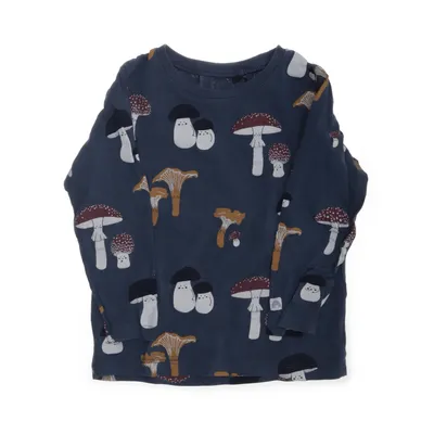 Långärmad t-shirt (Blå, Flerfärgad) från Lindex Bomull, Elastan