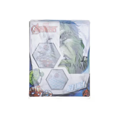 Bäddset (Blå, Grön, Flerfärgad) från Marvel Avengers Bomull