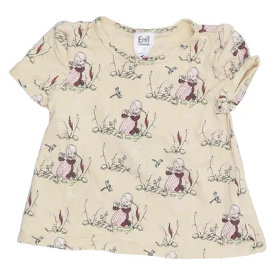 T-shirt (Beige, Flerfärgad) från Emil i Lönneberga Bomull, Elastan