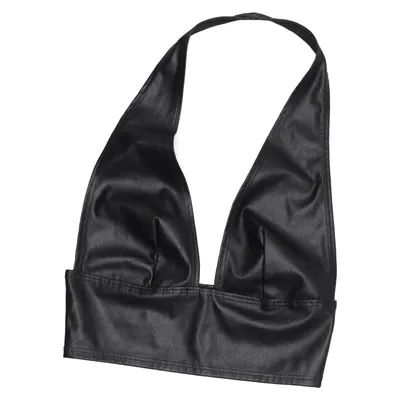 Halternecktopp (Leather Look Halter Top) från NLY One Polyester, Polyuretan