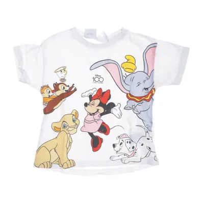 T-shirt (Vit, Flerfärgad) från Zara Bomull, Elastan