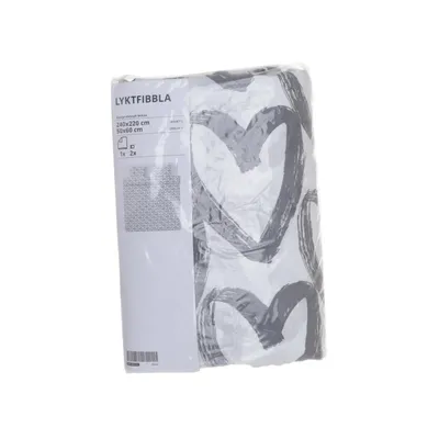 Onderlaken (Wit, Grijs) van IKEA Katoen, Gerecycled polyester