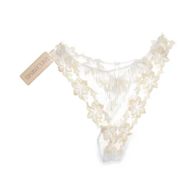 Thongs (White, Yellow) from Lise Charmel Nylon, Polyester, Polyurethane, Elastane, Viscose, Cotton