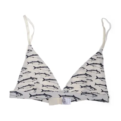 Bralette (Vit, Svart) från Emma och Malena Bomull, Elastan