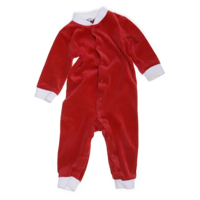 Mjukisdräkt (Röd, Vit) från Lindex Baby Bomull, Polyester