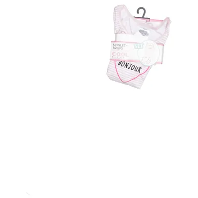 Ensemble de sous-vêtements (Rose, Blanc) Coton, Élasthane