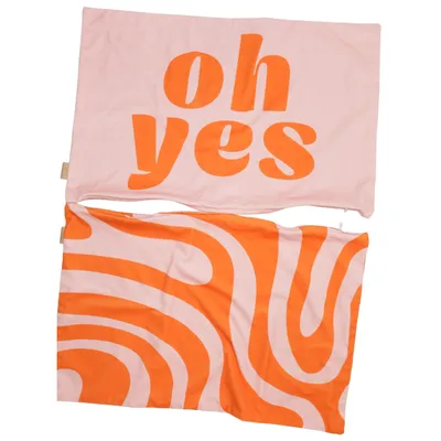 Cushion cover (Pink, Orange) from Textil Werk Polyester