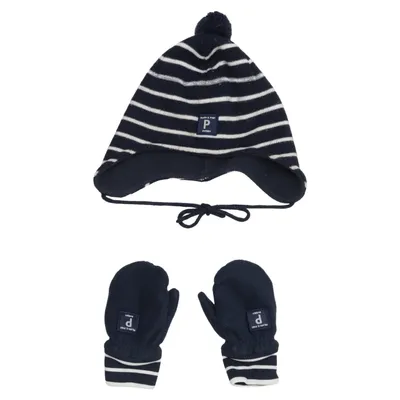Accessoarset (Blå, Vit) från Polarn O. Pyret Akryl, Merinoull, Polyester