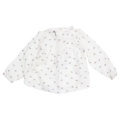 Bluse (Hvid, Flerfarvet) fra Zara Bomuld