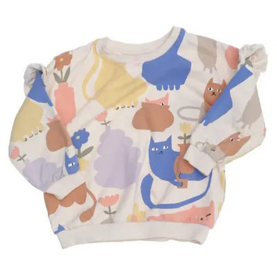 Collegetröja (Beige, Blå, Flerfärgad) från Lindex Kids Bomull, Elastan