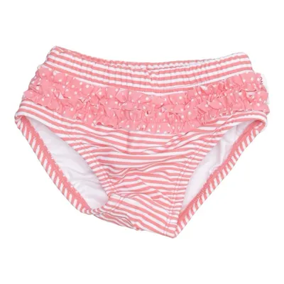Bas de bikini (Rose, Blanc) de Bornino Élasthane, Polyamide, Polyester